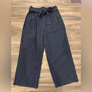 J. Crew Point Sur Paperbag Waist Wide Leg Pants With Tie Size 8